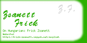 zsanett frick business card